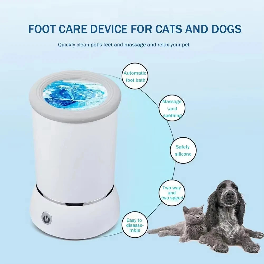 Automatic Dog Paw Cleaner Pet Foot Paw Washer Electric Paw Massager USB Charging for Small Medium Large Dogs Pet Foot Washer Cup
